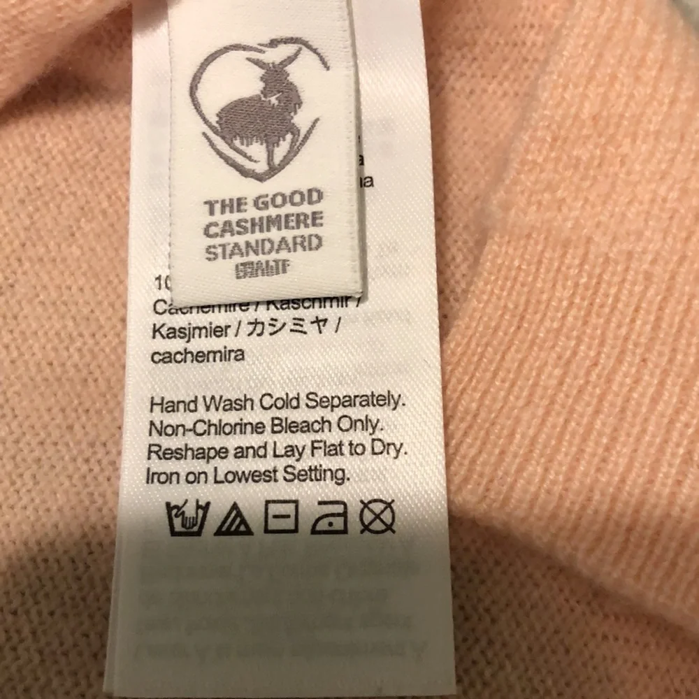 J. Crew Light Pink/Peach Cashmere Sweater